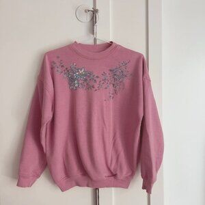 Vintage Lady Footlocker Pink Sweater Size Small